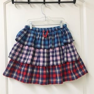 Mini Boded Flannel Tier Skirt